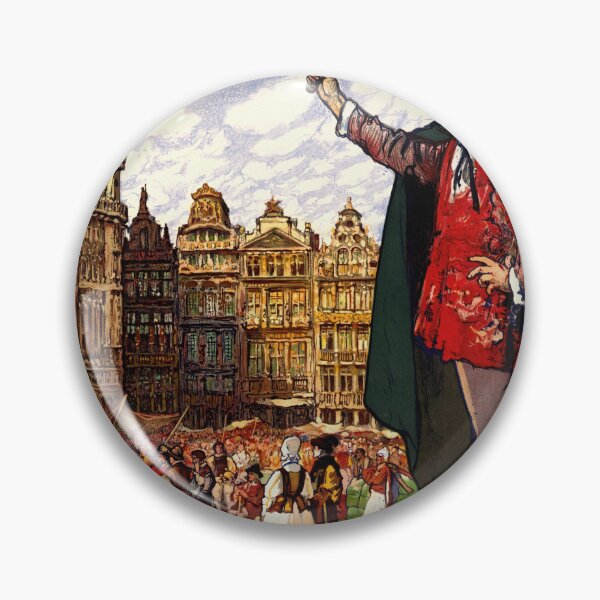 Artikelvorschau, Vintage-Plakatkunst der Brüsseler Messe | Kommerzielle Messeillustration von 1923 | Historischer europäischer Eventdruck | Architektonisches Retro-Dekor entworfen und verkauft von artofuniverse.