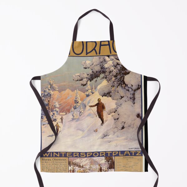 Item preview, Vintage Murtal-Bahn Railway Poster | Art Nouveau Winter Sports | Skiing in Styria Austria | Gust Jahn's Travel Art Print designed and sold by artofuniverse.