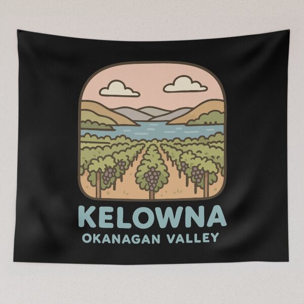 Item preview, Kelowna Vineyard Okanagan Valley Lake Retro designed and sold by TomFrontierArt.