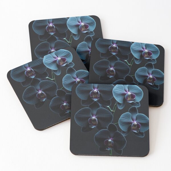 Item preview, Elegant Black and Blue Orchids – Minimalist Botanical Photography designed and sold by Mvolo.