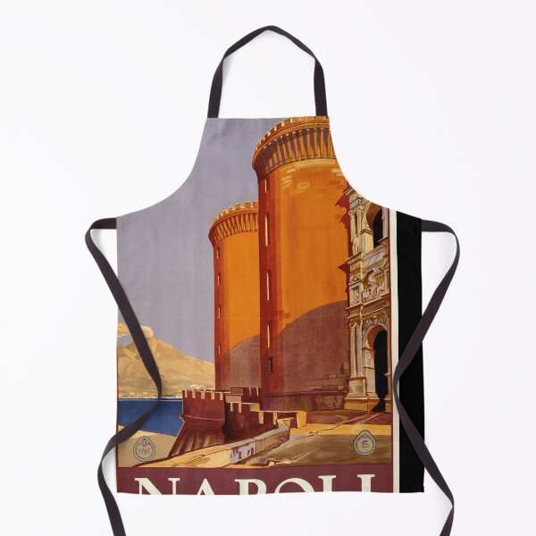 Item preview, Vintage Naples Travel Poster | Art Deco Style | Castel Nuovo & Mount Vesuvius | Italian Tourism Print | Mid-Century Wall Art designed and sold by artofuniverse.