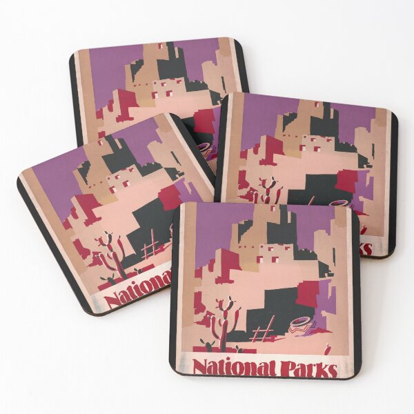 Item preview, Vintage Art Deco Poster | Pueblos of the Southwest | Dorothy Waugh National Parks Print | Abstract Native American Art designed and sold by artofuniverse.