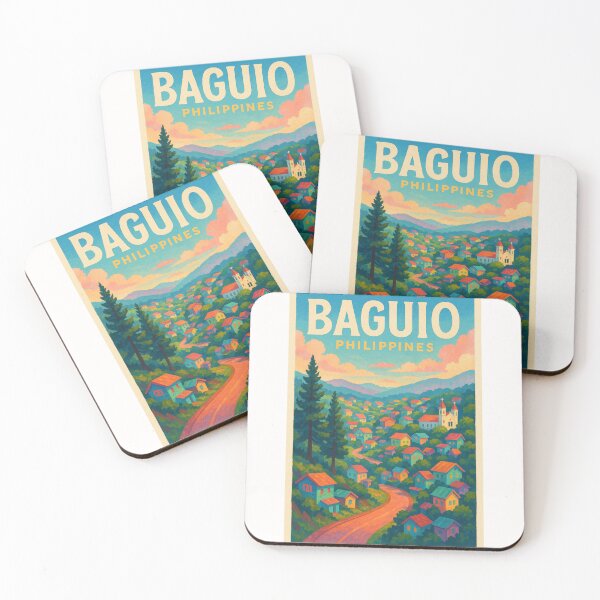 Item preview, Baguio Philippines – Colorful Mountain Cityscape and Cathedral designed and sold by Places On Earth.