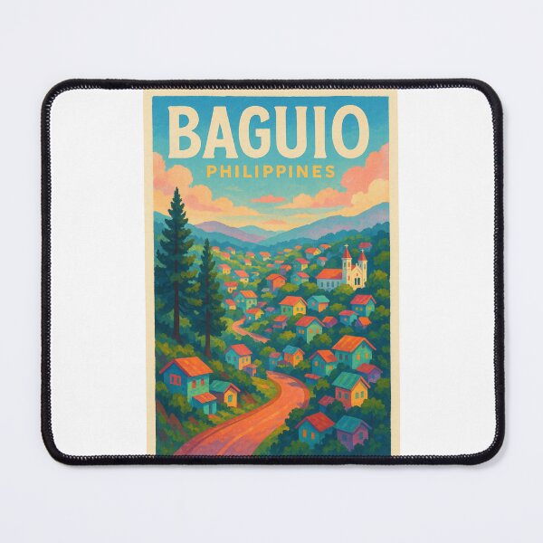 Item preview, Baguio Philippines – Colorful Mountain Cityscape and Cathedral designed and sold by Places On Earth.