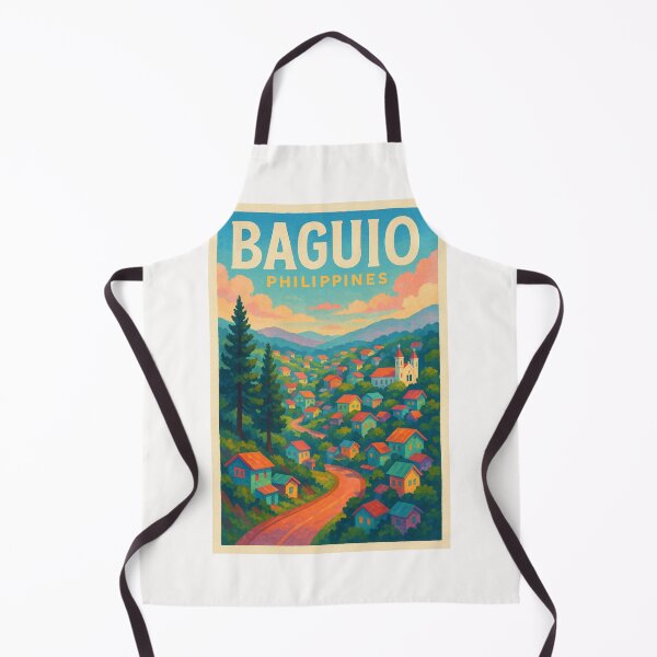 Item preview, Baguio Philippines – Colorful Mountain Cityscape and Cathedral designed and sold by Places On Earth.
