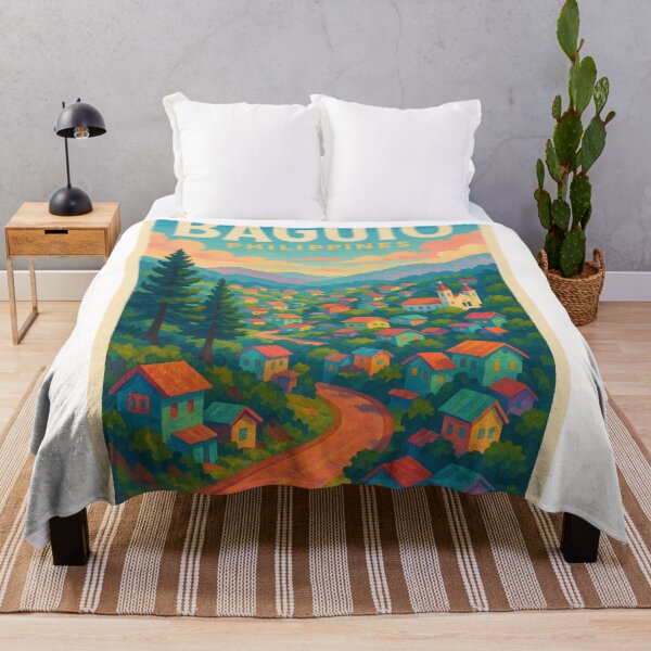 Item preview, Baguio Philippines – Colorful Mountain Cityscape and Cathedral designed and sold by Places On Earth.