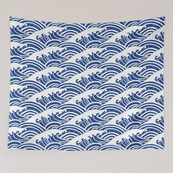 Item preview, Seamless Japanese Wave Pattern (Seigaiha) designed and sold by BibbleBambie.