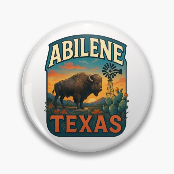 Item preview, Abilene Texas – Buffalo, Windmill, and Desert Sunset designed and sold by Places On Earth.