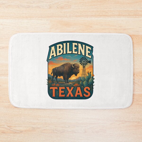 Item preview, Abilene Texas – Buffalo, Windmill, and Desert Sunset designed and sold by Places On Earth.