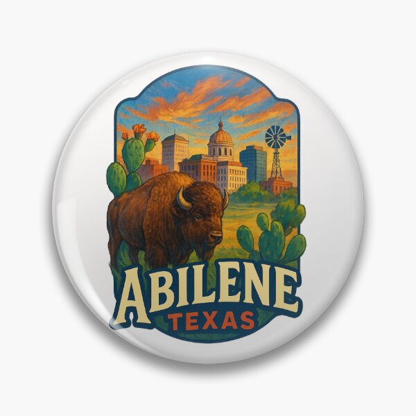 Item preview, Abilene Texas – Buffalo and Historic Skyline designed and sold by Places On Earth.