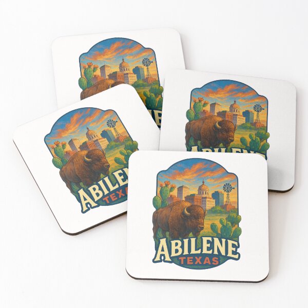 Item preview, Abilene Texas – Buffalo and Historic Skyline designed and sold by Places On Earth.
