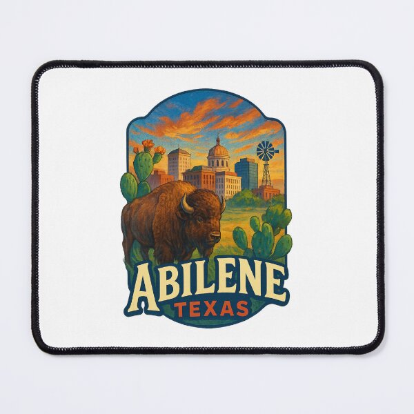 Item preview, Abilene Texas – Buffalo and Historic Skyline designed and sold by Places On Earth.