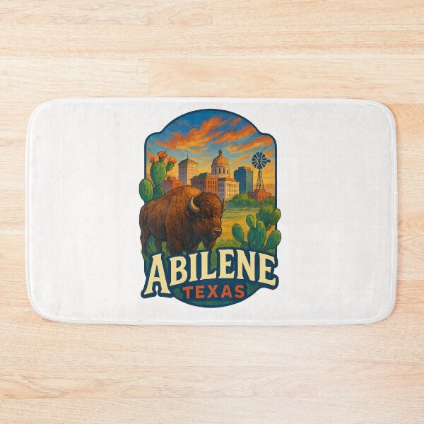 Item preview, Abilene Texas – Buffalo and Historic Skyline designed and sold by Places On Earth.