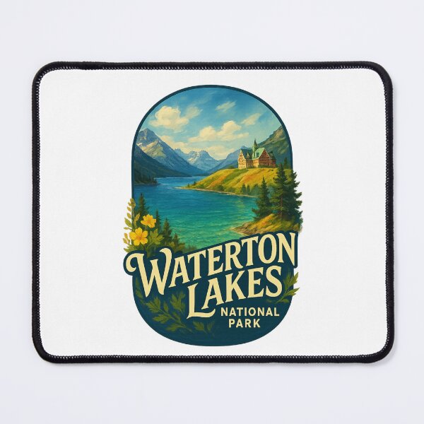 Artikelvorschau, Waterton Lakes Nationalpark Kanada – Prince of Wales Hotel und Mountain View entworfen und verkauft von Places On Earth.