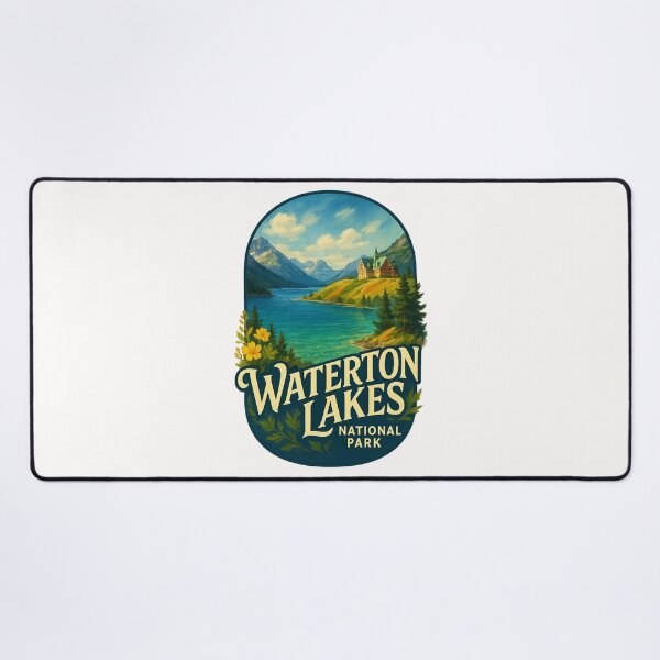 Item preview, Waterton Lakes National Park Canada – Prince of Wales Hotel and Mountain View designed and sold by Places On Earth.