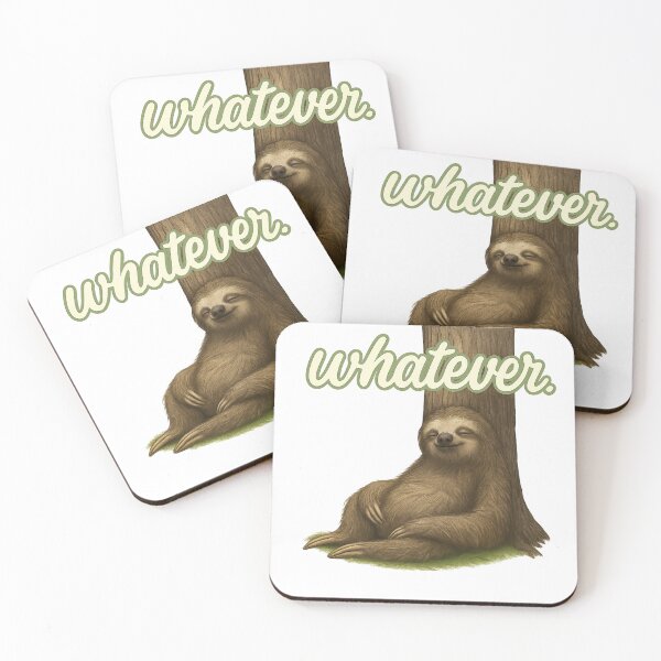 Item preview, Sloth Whatever – Chill Sloth Relaxing Against Tree designed and sold by Tender Flower Clothing.