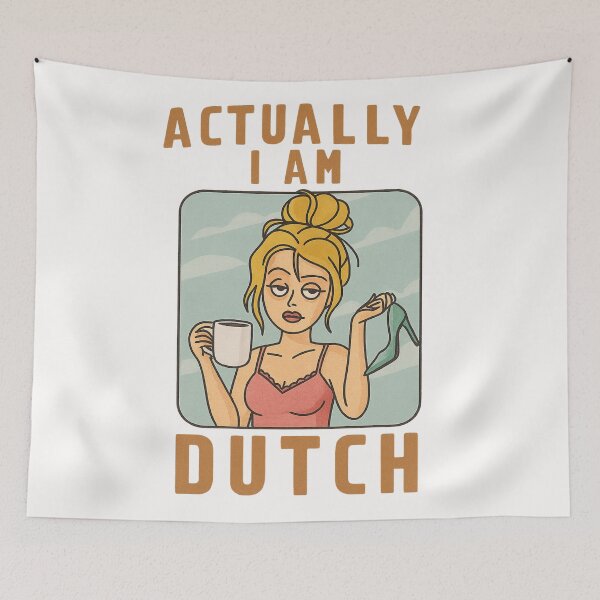 Item preview, Actually I Am Dutch – Coffee and High Heels designed and sold by Places On Earth.
