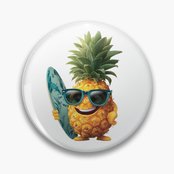 Item preview, Cool Pineapple with Surfboard – Summer Beach Vibes Design designed and sold by VectiveLab.