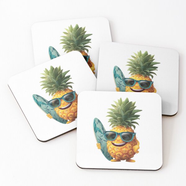 Item preview, Cool Pineapple with Surfboard – Summer Beach Vibes Design designed and sold by VectiveLab.