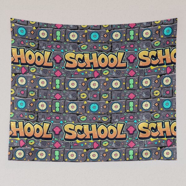 Item preview, School Spirit Graffiti Pattern, Student Locker Decor, Youthful Teacher Sublimation File, Street Art School Apparel, Urban Supplies Pattern designed and sold by TheGaliyaStudio.