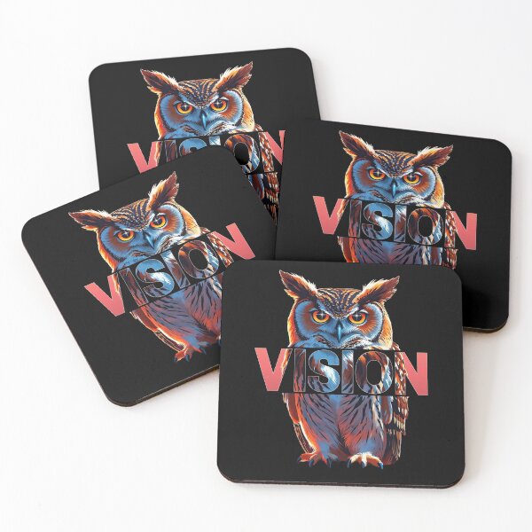 Item preview, Vision Owl – Hyper-Detailed Owl with Fiery Eyes Design designed and sold by Yuli Club.