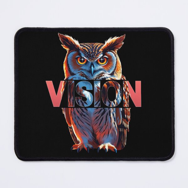 Item preview, Vision Owl – Hyper-Detailed Owl with Fiery Eyes Design designed and sold by Yuli Club.