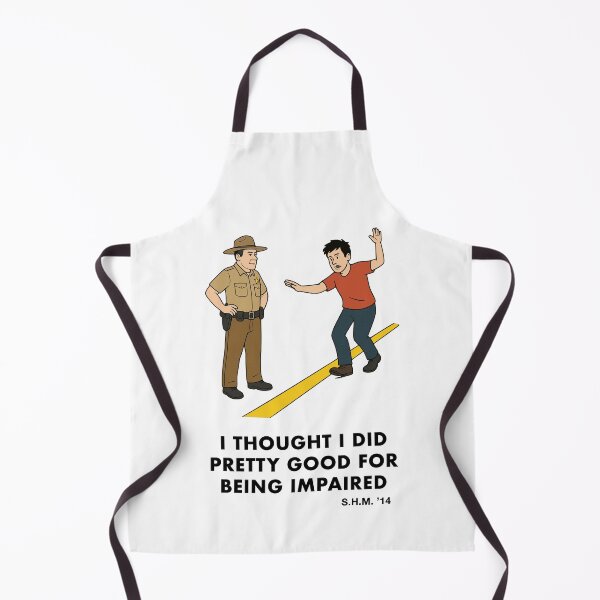 Item preview, Funny Illustration – Sobriety Test with Police Officer and Wobbly Man designed and sold by Silent Light Studio.
