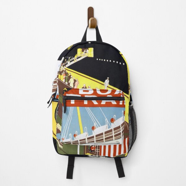Item preview, Vintage Art Deco Travel Poster | Boston and Maine Railroad | Eastern Steamship Lines | The Boat Train Journey | Vibrant Colors designed and sold by artofuniverse.