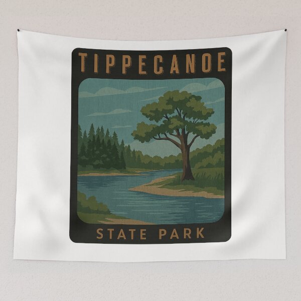 Item preview, Tippecanoe State Park River View designed and sold by Places On Earth.