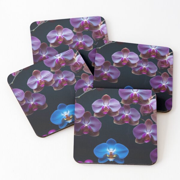 Item preview, Stand Out – Unique Blue Orchid Among Purple Blooms designed and sold by Mvolo.