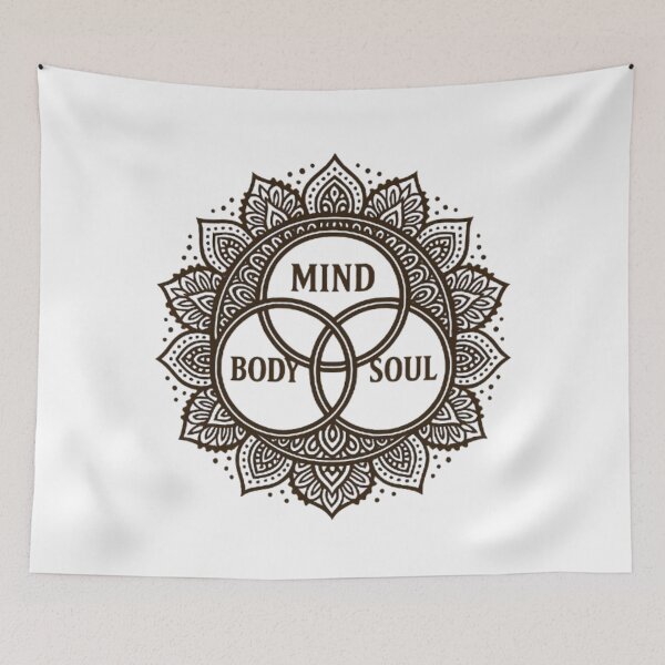 Item preview, Mind Body Soul Lotus Mandala Spiritual Yoga Art designed and sold by BlueMorpho77.
