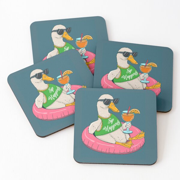 Item preview, Sip Happens – Sassy Poolside Duck in Sunglasses designed and sold by Diltoons.