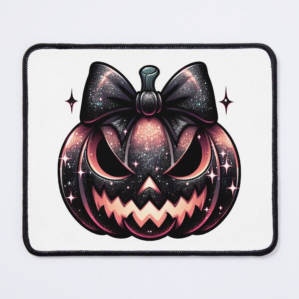 Item preview, Glitter Jack-o’-Lantern with Black Bow – Sparkly Halloween Pumpkin designed and sold by FeliaDesign.