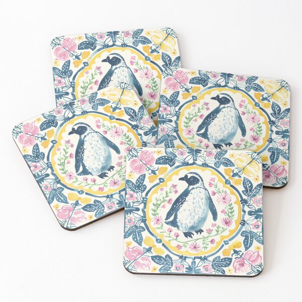 Item preview, Floral Penguin • Bright Watercolor Art designed and sold by imaginefountain.