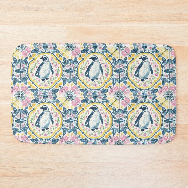 Item preview, Floral Penguin • Bright Watercolor Art designed and sold by imaginefountain.
