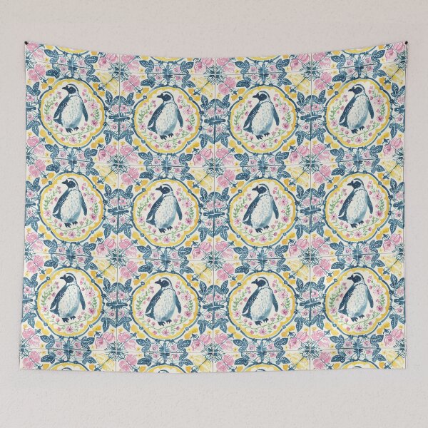 Item preview, Floral Penguin • Bright Watercolor Art designed and sold by imaginefountain.