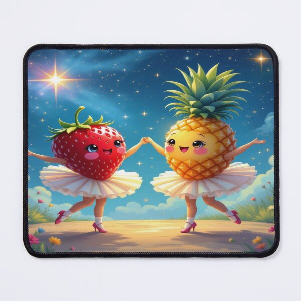 Item preview, Dolled Up Fruit Ballet – Strawberry & Pineapple dancing under the stars designed and sold by FotoworldEdel.