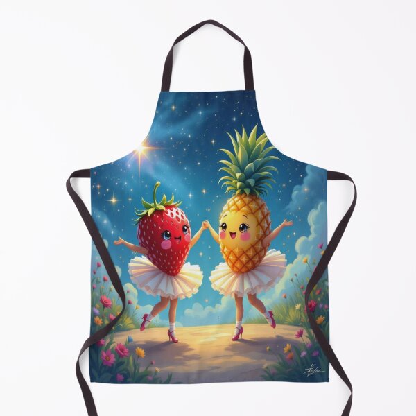 Item preview, Dolled Up Fruit Ballet – Strawberry & Pineapple dancing under the stars designed and sold by FotoworldEdel.