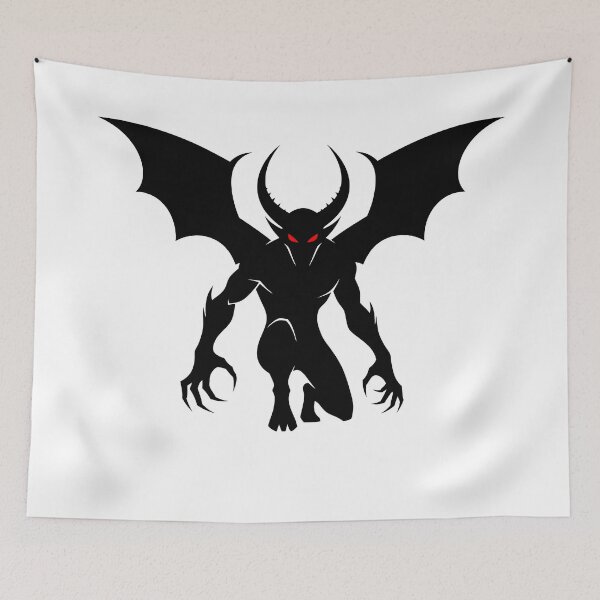Item preview, Dark Winged Demon with Glowing Red Eyes designed and sold by AFernandesDSG.
