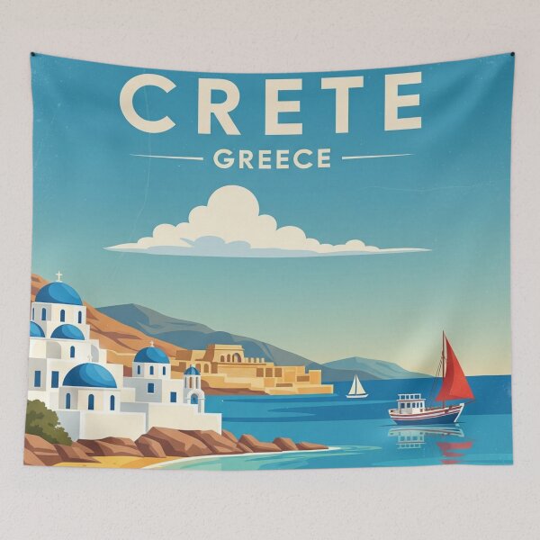 Item preview, 107 Vintage Crete, Greece Poster Design designed and sold by Alexis Art Collection.