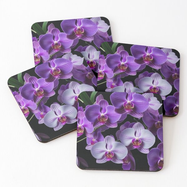 Artikelvorschau, Elegante lila-weiße Orchideen – Luxuriöse botanische Wandkunst entworfen und verkauft von Mvolo.