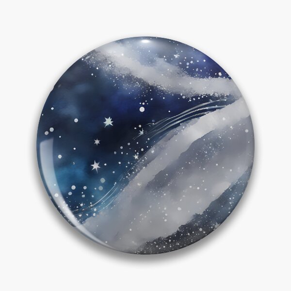Item preview, Abstract Silver Wave in Dark Blue Space designed and sold by CalmnessbyChoice.