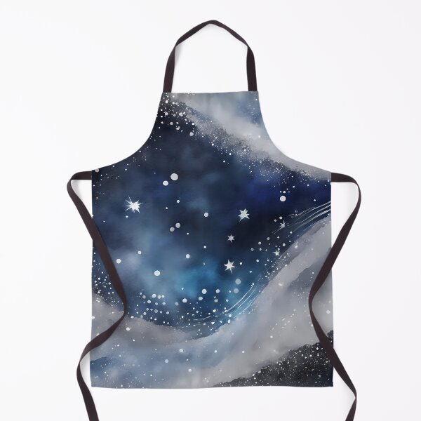Item preview, Abstract Silver Wave in Dark Blue Space designed and sold by CalmnessbyChoice.