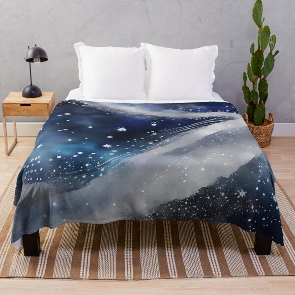 Item preview, Abstract Silver Wave in Dark Blue Space designed and sold by CalmnessbyChoice.