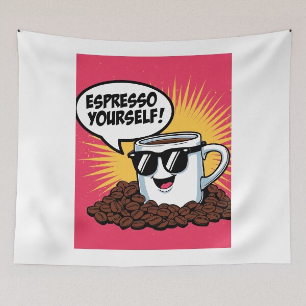 Item preview, Espresso Yourself! – Funny Coffee Pop-Art Design designed and sold by RAKO13.