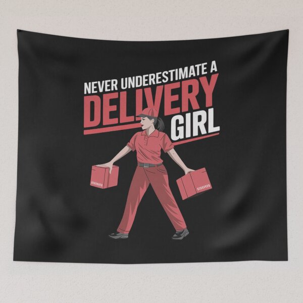 Item preview, Never Underestimate A Delivery Girl Delivery Guy Package designed and sold by ConceptualVibes.