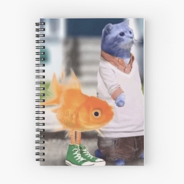 Item preview, Blue cat, goldfish  designed and sold by monkey zone.
