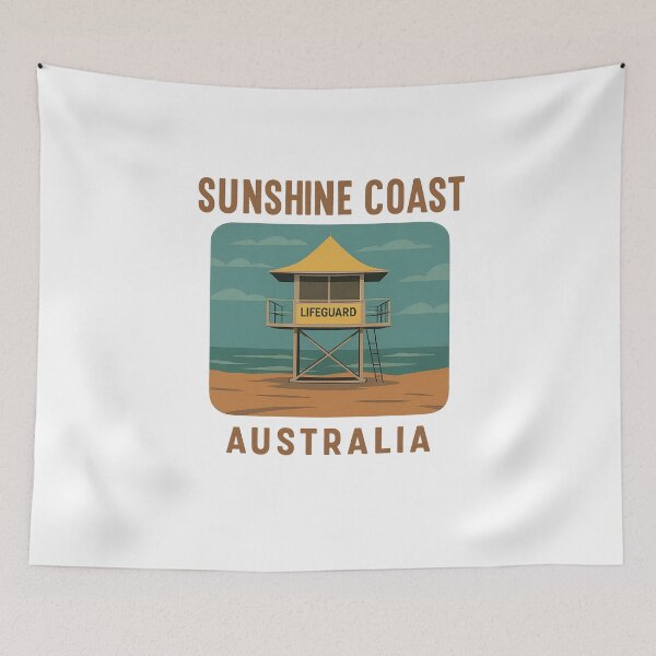 Item preview, Sunshine Coast Lifeguard Tower Queensland Australia designed and sold by Aryabek.