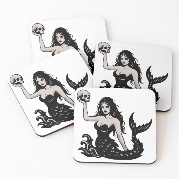 Item preview, Dark Mermaid Holding a Skull designed and sold by mayadesignshop.