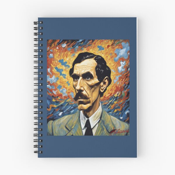 Item preview, "Ron Mael's Stylized Portrait: The Immobile Man in Chaos" designed and sold by Artisticanvas.